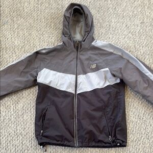 New Balance Charcoal and Light Gray Hooded Jacket